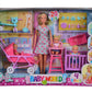 Simba Toys Steffi Love Baby World Set - Kindergarten Teacher Doll with Baby, Cot, Stroller, High Chair, Ages 3+, Multi Color