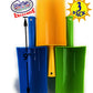 Matty's Toy Stop 9'' Kids Short Handle Sand Scoop Plastic Shovels for Sand & Beach (Yellow, Blue & Green) Gift Set Bundle - 3 Pa