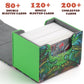 Deck Box for MTG Cards, Trading Commander Deck Case Holds 120+ Sleeved Cards, PU Leather Magnetic Collectible Card Storage Box F
