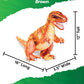 Real Planet 19' T Rex Stuffed Animal - Realistic Dinosaur Plush Toys, Dino Plushie, Cute Dinosaur Plush, Plush Dinosaur Stuffed Animal, (Orange T-Rex, 19') (16' Long)