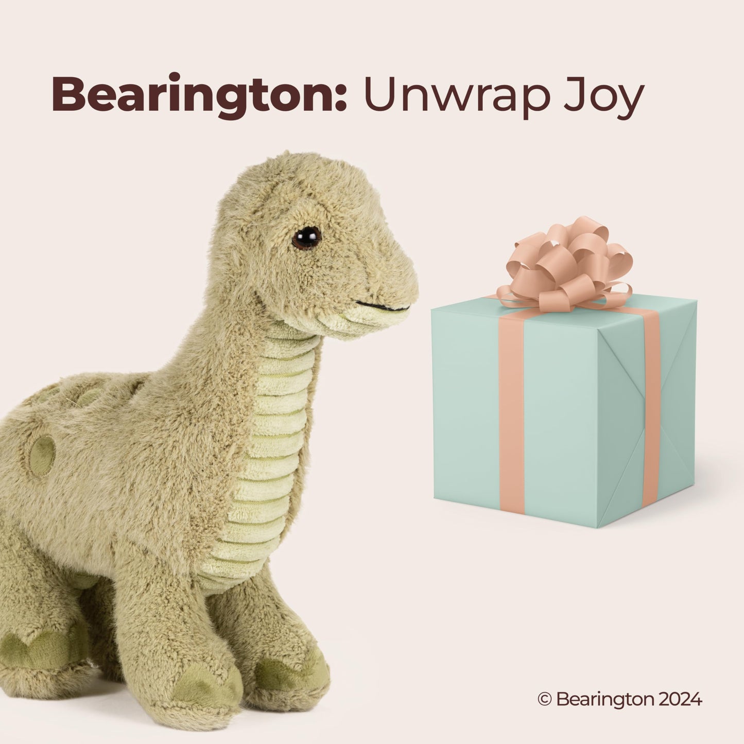 Bearington Denny The Brontosaurus Dino Plush, 11.5 Inch Dinosaur Stuffed Animal