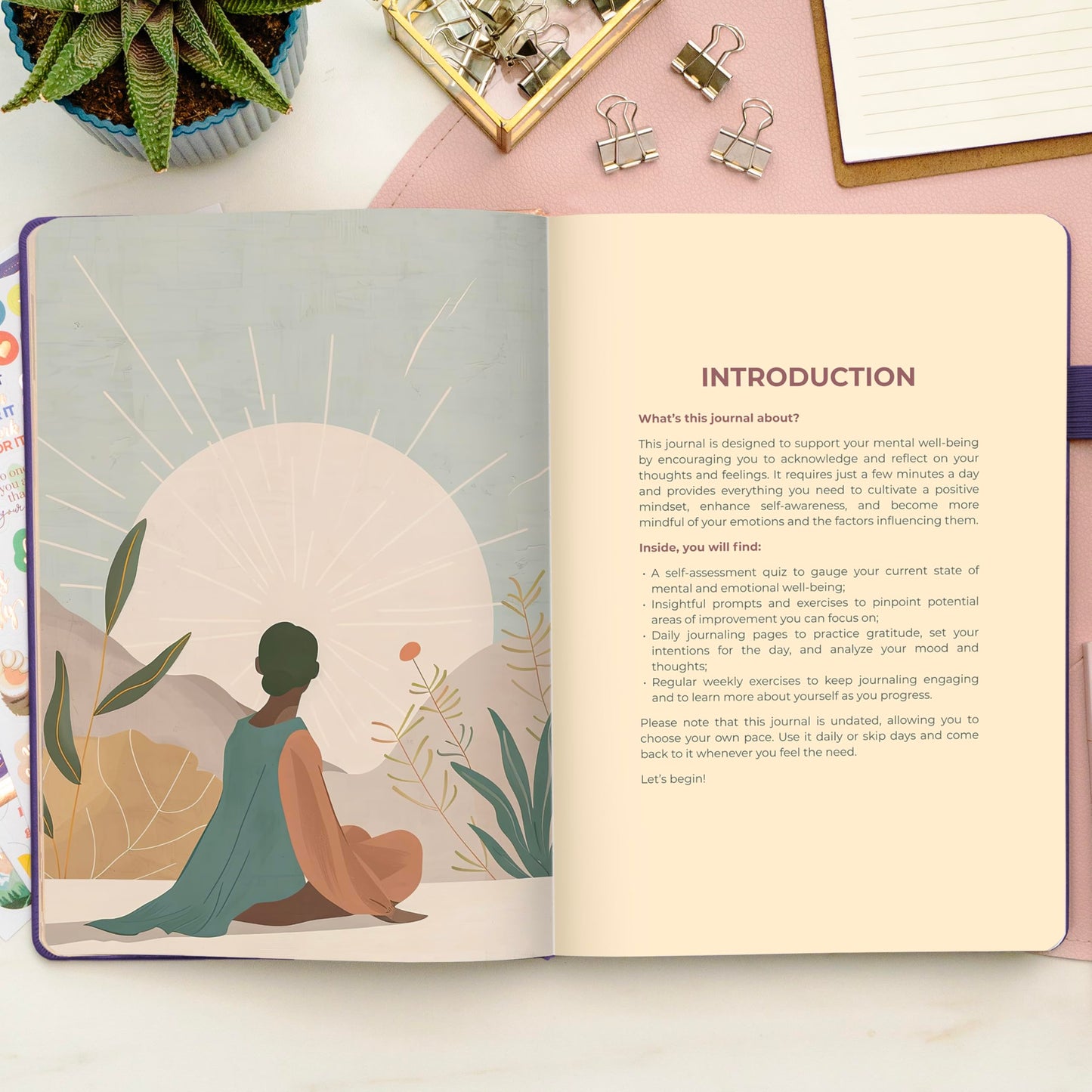 Clever Fox Inner Peace Journal - Guided Stress & Anxiety Relief Journal with Prompts - Healing & Self-Discovery Notebook for Wom