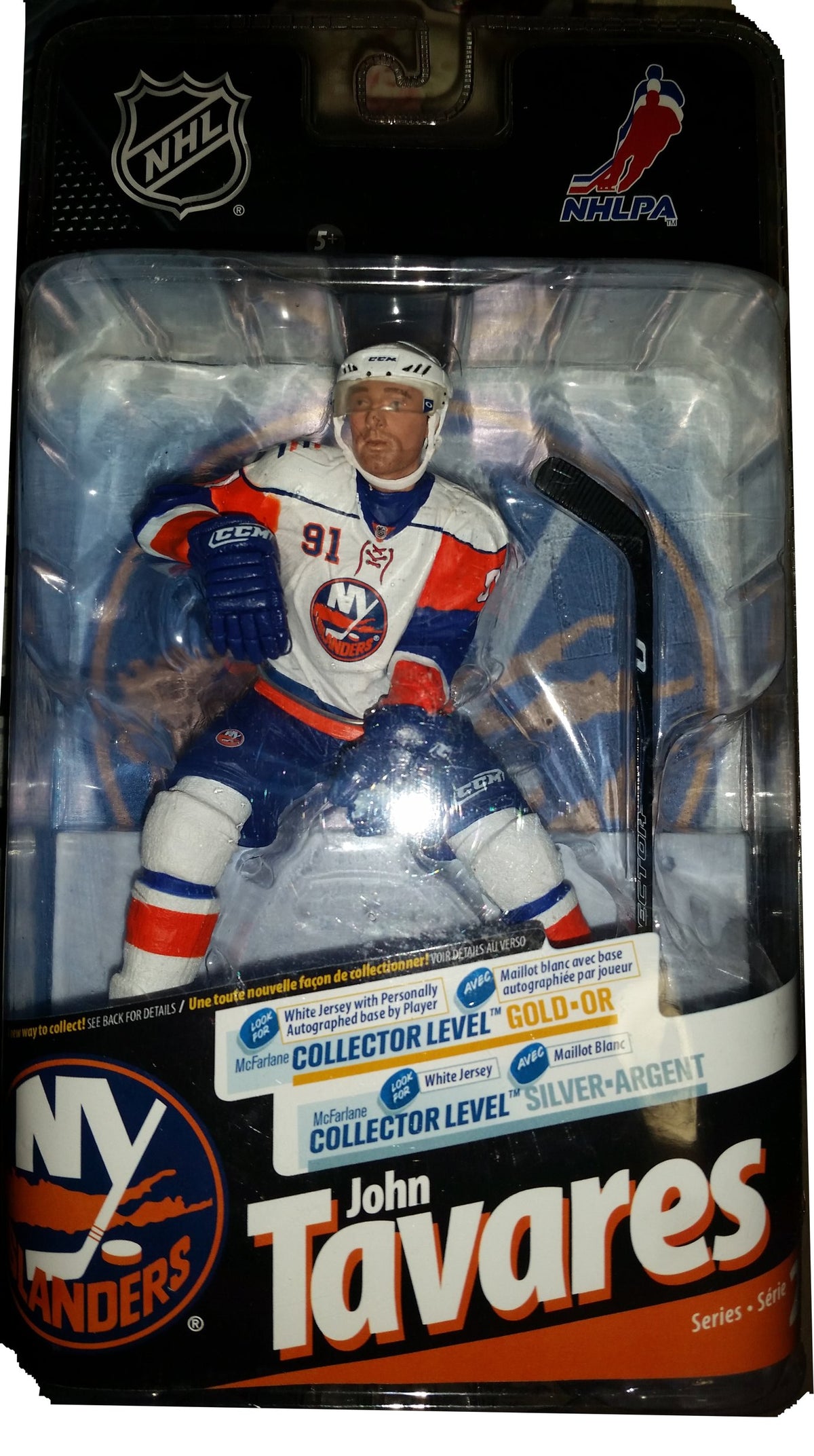 NHL Hockey 6 Inch Action Figure Series 24 - John Tavares White Jersey Silver Level/1000 Variant