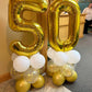50 Balloon Number, Gold Number 50Th Birthday Balloons 40 Inch, 50 Years Old Gold Birthday Decorations For Men Women, 50Th Annive