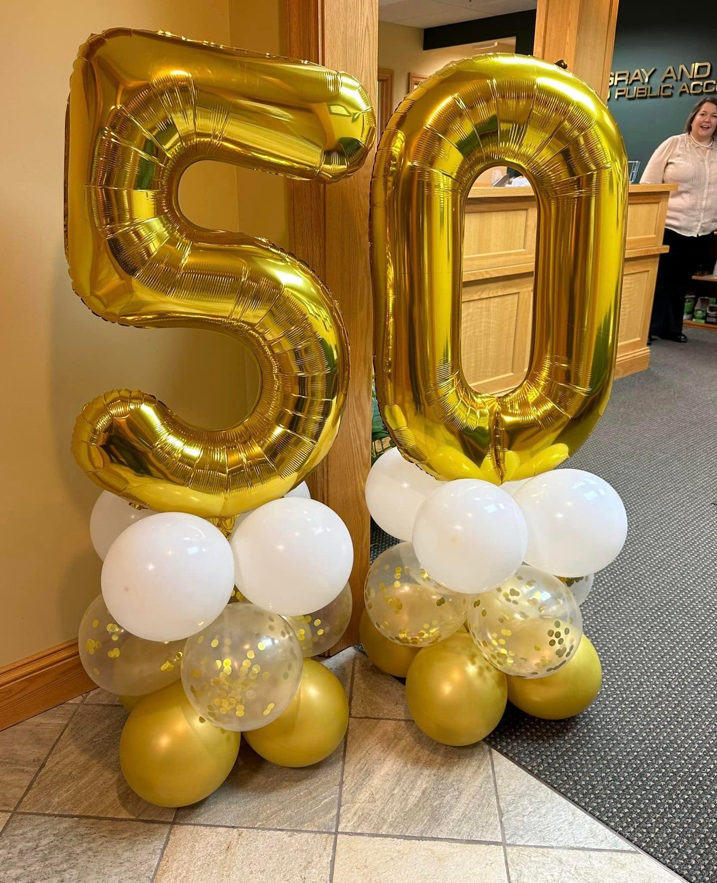 50 Balloon Number, Gold Number 50Th Birthday Balloons 40 Inch, 50 Years Old Gold Birthday Decorations For Men Women, 50Th Annive