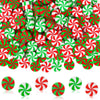 JUNEBRUSHS 150Pcs Christmas Erasers for Kids Bulk, Cute Mini Peppermint Candy Cane Pencil Erasers Novelty Holiday Erasers for St