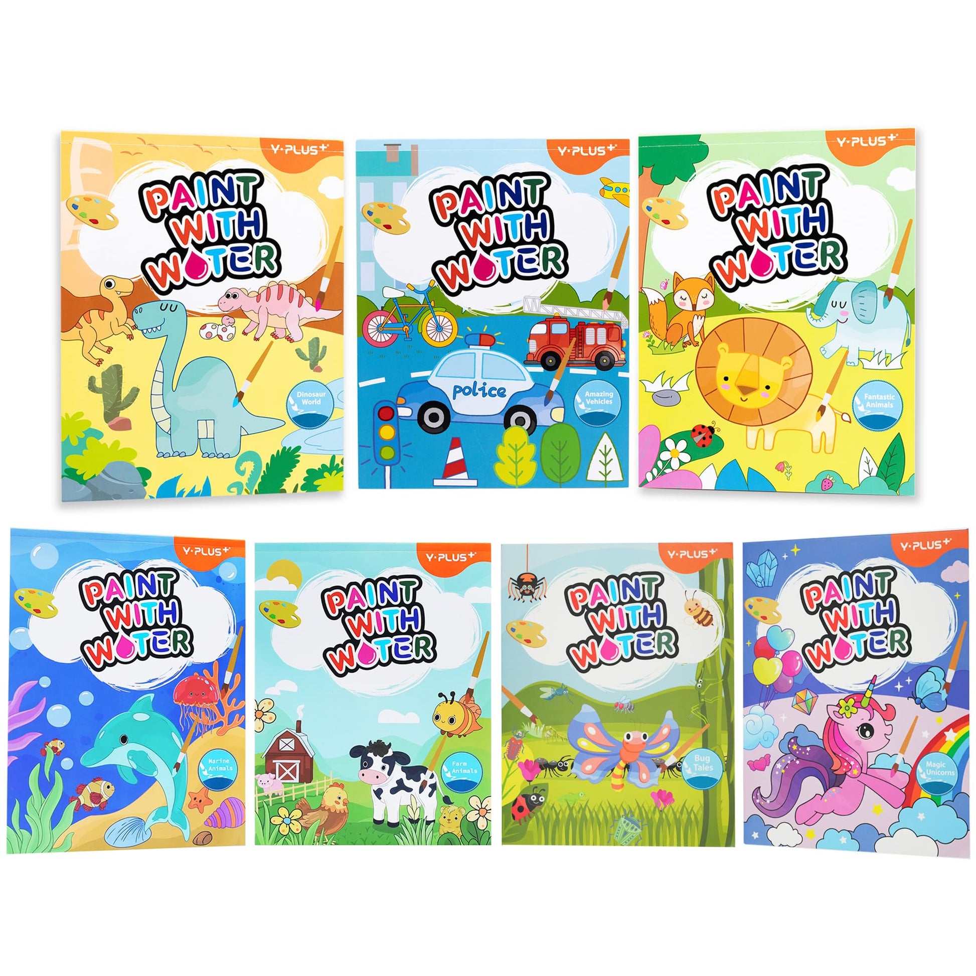 YPLUS Paint with Water Books for Toddlers, Watercolor Painting Paper for Kids Ages, Art Craft Gift for Drawing with Brush Christ