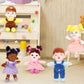 Qpewep Basket Of Baby Plush Dolls - 8' Plush Diversity Baby Dolls- 6 Piece Set Interchangeable Clothes Soft Stuffed Plush Figures For All Ages Xmas Gift
