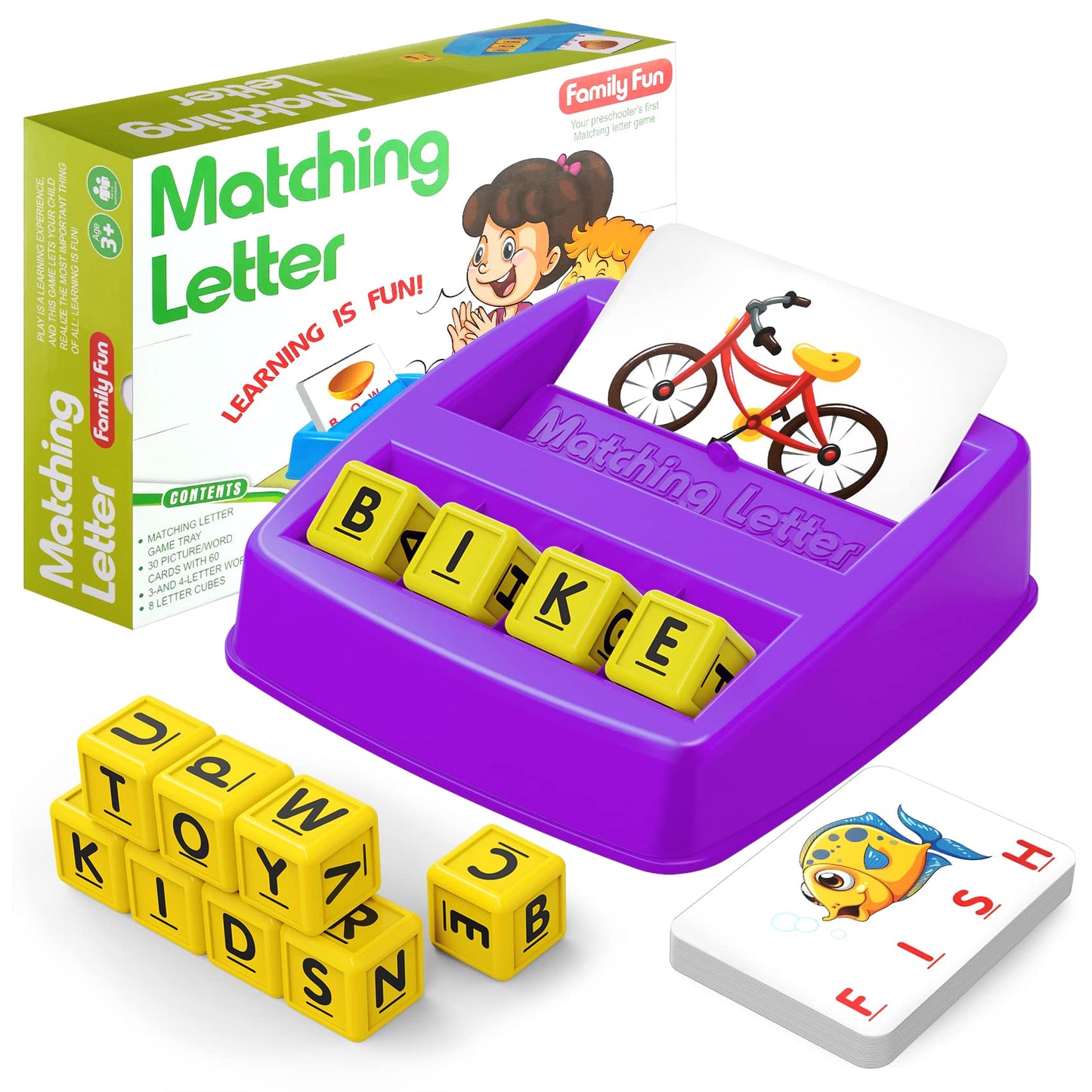 Hahagift Toddler Girl Toys Age 3 4 5 6 7,Matching Letter Game Preschool Learning Educational Toys For Kids 3-8 Year Old Boys Gir