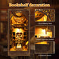 Book Nook Kit for mature-themed - THRIVINGIVAN DIY Miniature Model Build Dollhouse Kit 3D Wooden Puzzle with Sensor Led Light for Bookshelf Bookend Insert Decor mature-themeds Teen Crafts