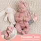 Jirachi Realistic Reborn Baby Dolls, Sleeping Real Life Soft Body Baby Girl, 18 Inch Lifelike Reborn Baby With Pink Clothing Set For Kids 3+