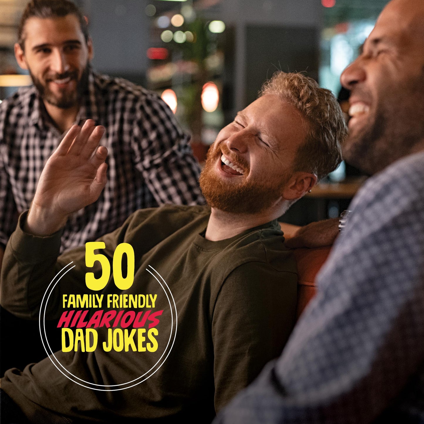 Dad Jokes Button - Features 50+ Funny Dad Jokes - Unique White Elephant Gift - Gifts For Fathers And Dads - Birthday Present Fro