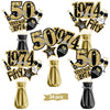 Turypaty Black Gold 50Th Birthday Table Centerpieces Decorations For Men Women, Vintage 1974 Happy 50Th Birthday Table Toppers P