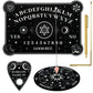 Pendulum Board Dowsing Kit with 3 Pcs Wooden Spirit Talking Board,1 Metaphysical Message Crystal Pendulum Necklace,2 Pcs Retract
