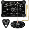 Pendulum Board Dowsing Kit with 3 Pcs Wooden Spirit Talking Board,1 Metaphysical Message Crystal Pendulum Necklace,2 Pcs Retract