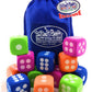 Deluxe Large 2.25 EVA Foam Dice (Pack of 12) with Bonus Mattys Toy Stop Storage Bag