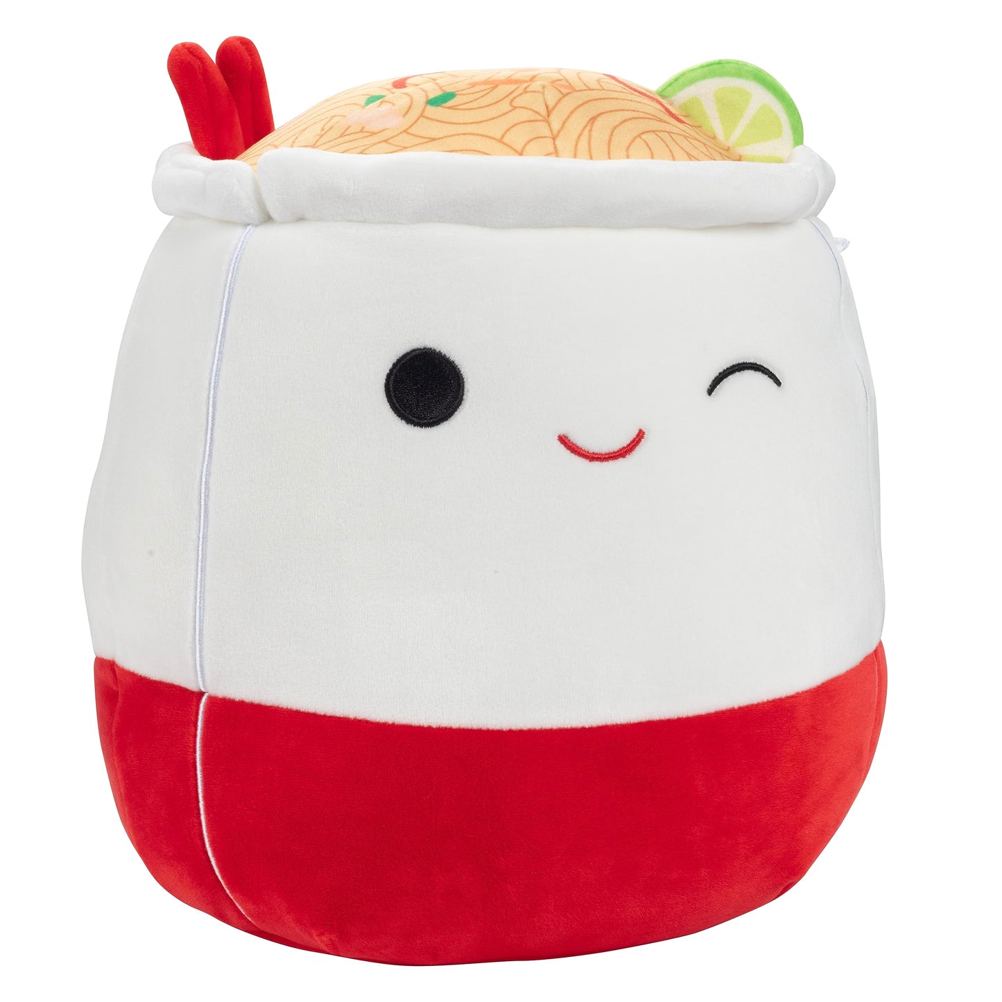 Squishmallows 10-Inch Daley the Ramen Noodles Plush Toy - Soft & Squishy Food Stuffed Animal - Red, Model SQCR04648