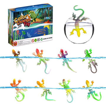 Lizard Series -16Pcs Temperature Color Changing Bath Toys,Water Table Toy For Easter Egg Fillers,Goodie Bags Fillers,Themed Part