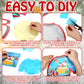 DoubleFill 48 Sets Christmas Ugly Sweaters Suncatchers Craft Kit Christmas Tree Ornaments Stained Glass Xmas Window Arts and Cra