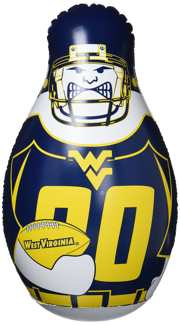 Fremont Die Ncaa West Virginia Mountaineers Bop Bag Inflatable Tackle Buddy Punching Bag, Mini: 12' Tall, Team Colors