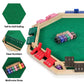 Vamslove Colorful Shut The Box Dice Game for 2-8 Players - Wooden Board Math Game with 16 +6 Dices - Fun for Kids & Adults