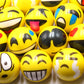 Fivoendar Set Of 12 - Fun Face Stress Balls Cute Hand Wrist Stress Reliefs Squeeze Balls For Kids And Adults At School Or Office Party Favors (Yellow Color Random Faces) (Latest)