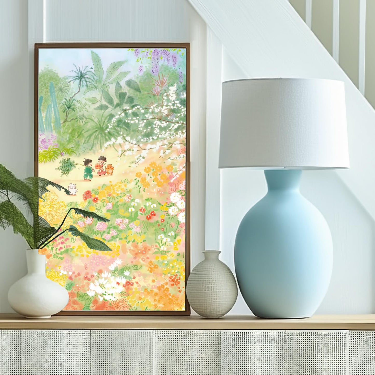 MOMIBOOK Puzzles for Adults 1000 Piece Jigsaw Puzzles of The Fragrance Here, Painting Image Wildflower Difficult Challenging Har