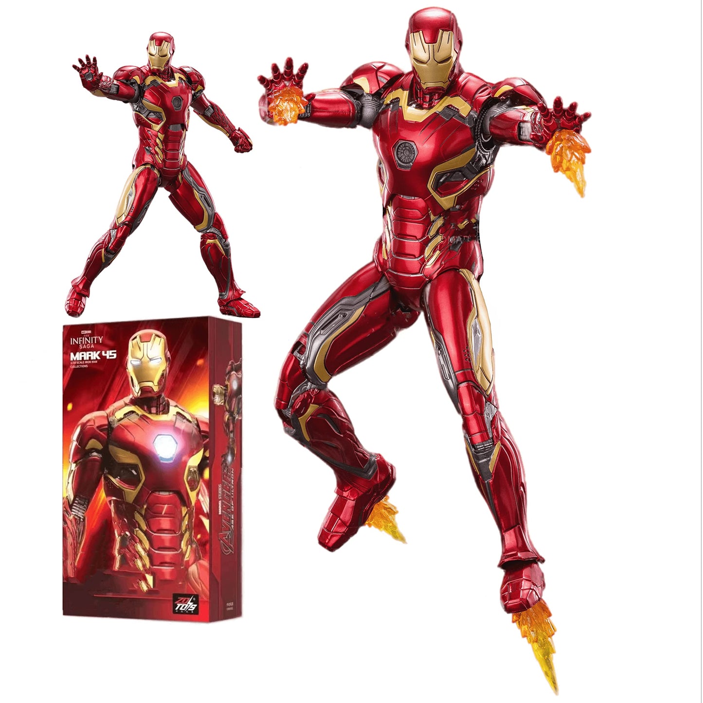 Lonullymege Ironman Mark45 Action Figure-2023 New Released 7 Inch Exquisite Painting Collection Movable Model Toys (1/10 Scale)