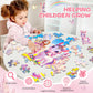 Digobay Floor Puzzles For Kids Ages 4-6, 70 Pieces Large Round Unicorn Princess Floor Puzzle Unicorn Jigsaw Puzzle Toy For 3 4 5