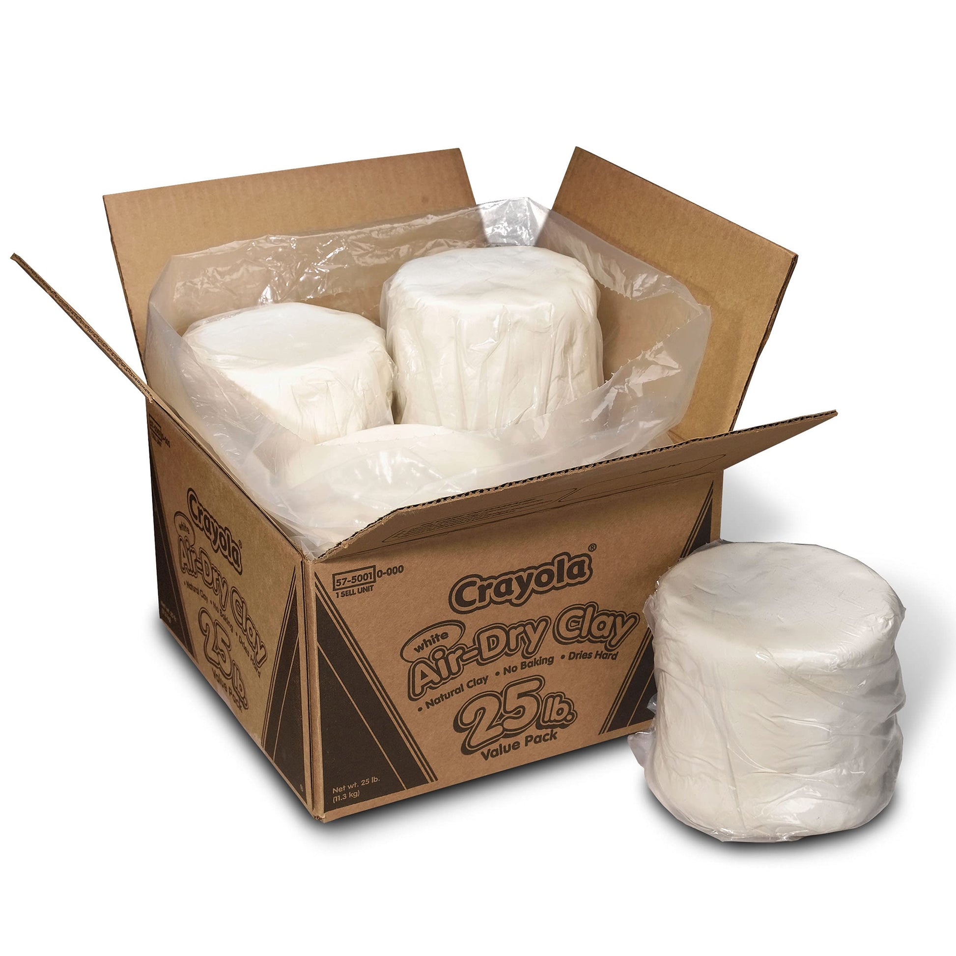 Crayola Air Dry Clay, White, Modeling Clay for Kids, Back to School Crafts, 25lb