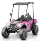 24V Kids Ride on Toys, Kids Electric Car 2 Seater w/Sun Shade, Dump Bed & Shovel, 4x200W Motor, 4WD Electric Ride on Toys, Elect