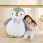Earthsound Giant Penguin Stuffed Animal Plush Toy,Large Jumbo Cute Soft Toys,Big Size Huge Fluffy Plushy Oversized Fat Plushie,G