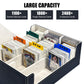 WTVIDAS One Piece TCG Trading Card Box - 2400+ Card Storage Box with 4 Supporters & 10 Colorful Dividers for One Piece Cards,Wat