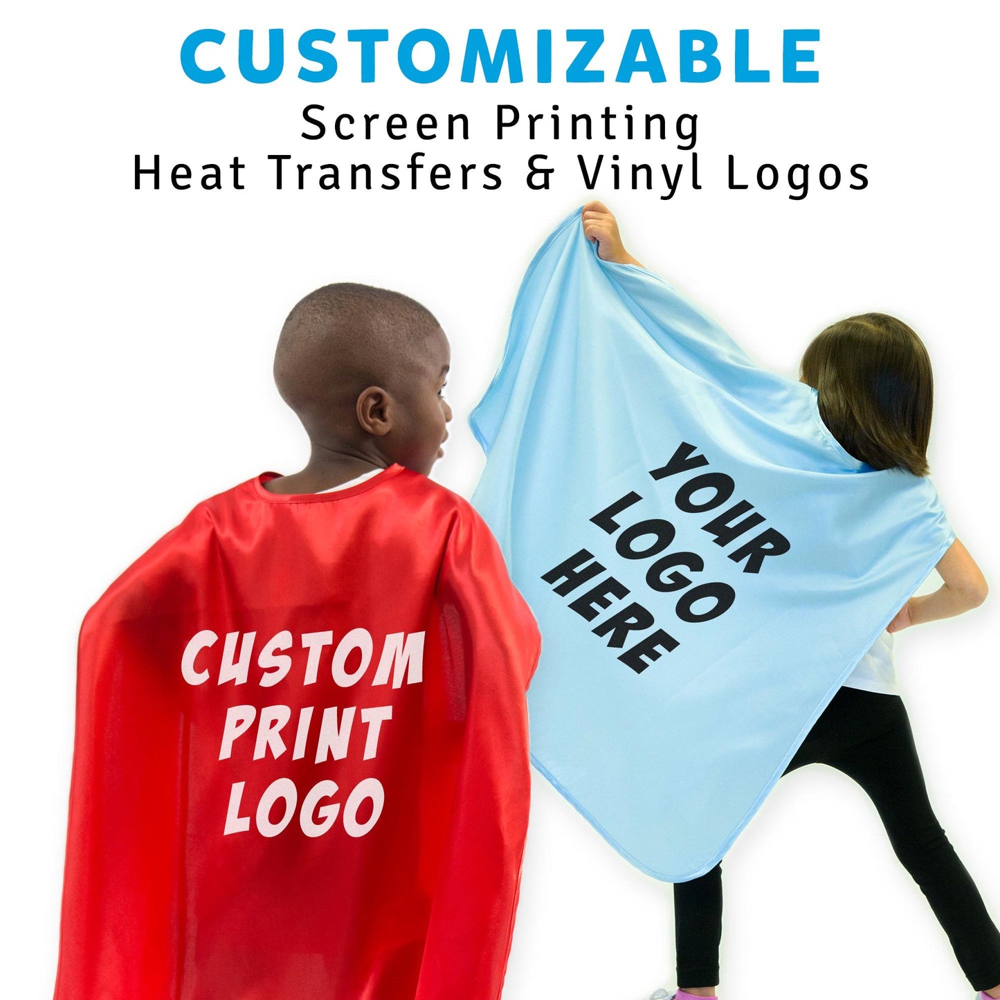 Everfan Royal Blue Polyester Satin Superhero Cape - Kids
