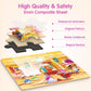 SYNARRY Princess Fairy Party Magnetic Puzzles for Toddlers 3-5 Girls, 36 Pieces Travel Puzzles for Kids Ages 4-6, Airplane Car R