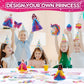 JMMICO Poke in Pro Art Kits for Girls, Poke Art for Kids Ages 4-8, 10 PCS Princesses & 5 PCS Decors, No Mess DIY Princesses Craf