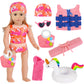 Ebuddy Doll Clothes 18 Inch Doll Accessories Beach Themed Playsets Diving Suit For 18 Inch Girl Dolls(No Doll)
