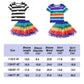 Daisyduds Cat Dollhouse Costume Rainbow Tutu Dress With Striped Top, Accessories Set Halloween Christmas Outfits For Cutie(120Cm