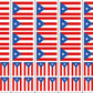 40 Removable Stickers: Puerto Rico Flag: Party Favors, Decals