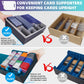 Afiing Trading Card Storage Box, 6000+ Mtg Deck Box With 24 Divider Tabs,Diy Toploader Storage Box, Fits 3''X4'' 35Pt Rigid Card