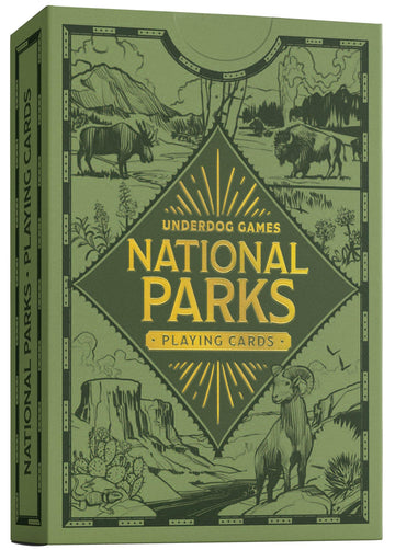 Underdog Games National Park Playing Cards | 52 Pieces Of Stunning Custom Art | Unique Park For Every Card