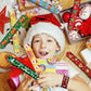 FOIMAS 48pcs Christmas Slap Bracelets,Xmas Santa Reindeer Snap Bracelet Wristband for Kids Christmas Stocking Stuffer Bag Filler