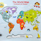 Khilonewale KidS  Wooden Puzzle With Knobs Educational And Learning Toy For Kids (Continents And Oceans)
