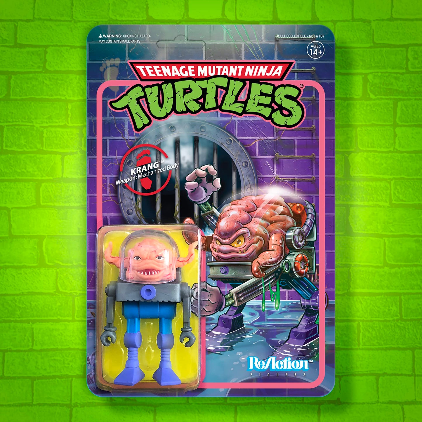 Super7 Teenage Mutant Ninja Turtles Krang 3.75 In Reaction Figure