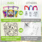 Vkpi 6 Pieces Kids Coloring Goodie Bags, Reusable Canvas Bag, Cute Art Party Favors, Color Your Own Bags For Diy Painting Birthd