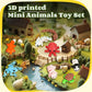 Shuwnd Mini Animals Figures Set,3D Printed Little Animals Articulated Flexible Fidget Toy,Tiny Animals Figurines Exquisite Cute Pet Toy,Miniature Figurines Articulated Flexible Fidget Toy (8Pc)