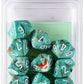 Chessex Manufacturing Chx27203 D10 Clamshell Marble Oxi-Copper & White Dice - 10 Piece