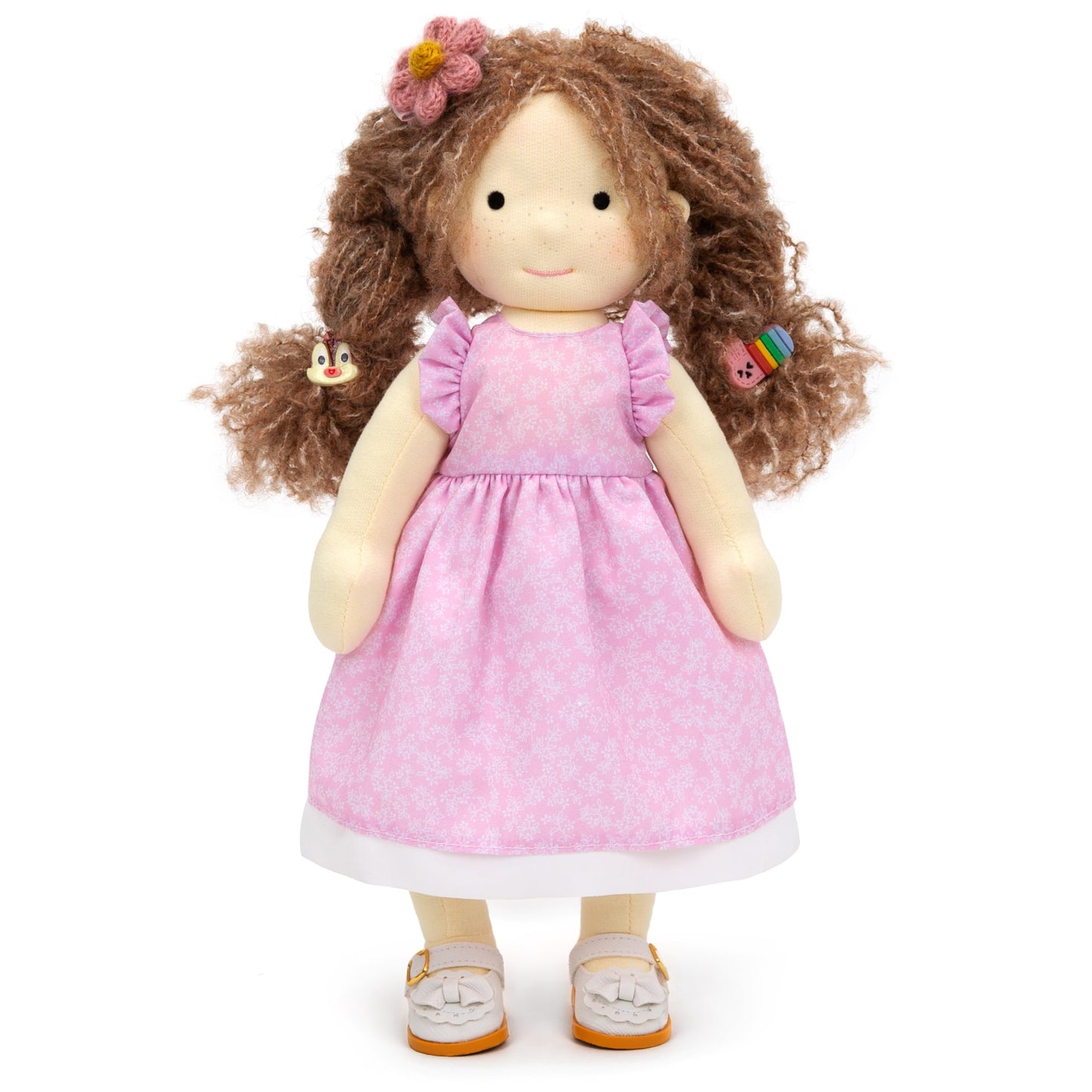Blissfulpixie Handmade Waldorf Doll- Amy 12'', Soft Girl Rag Doll With Cute Stuffed Plush, Ideal First Doll For Babies & Toddler