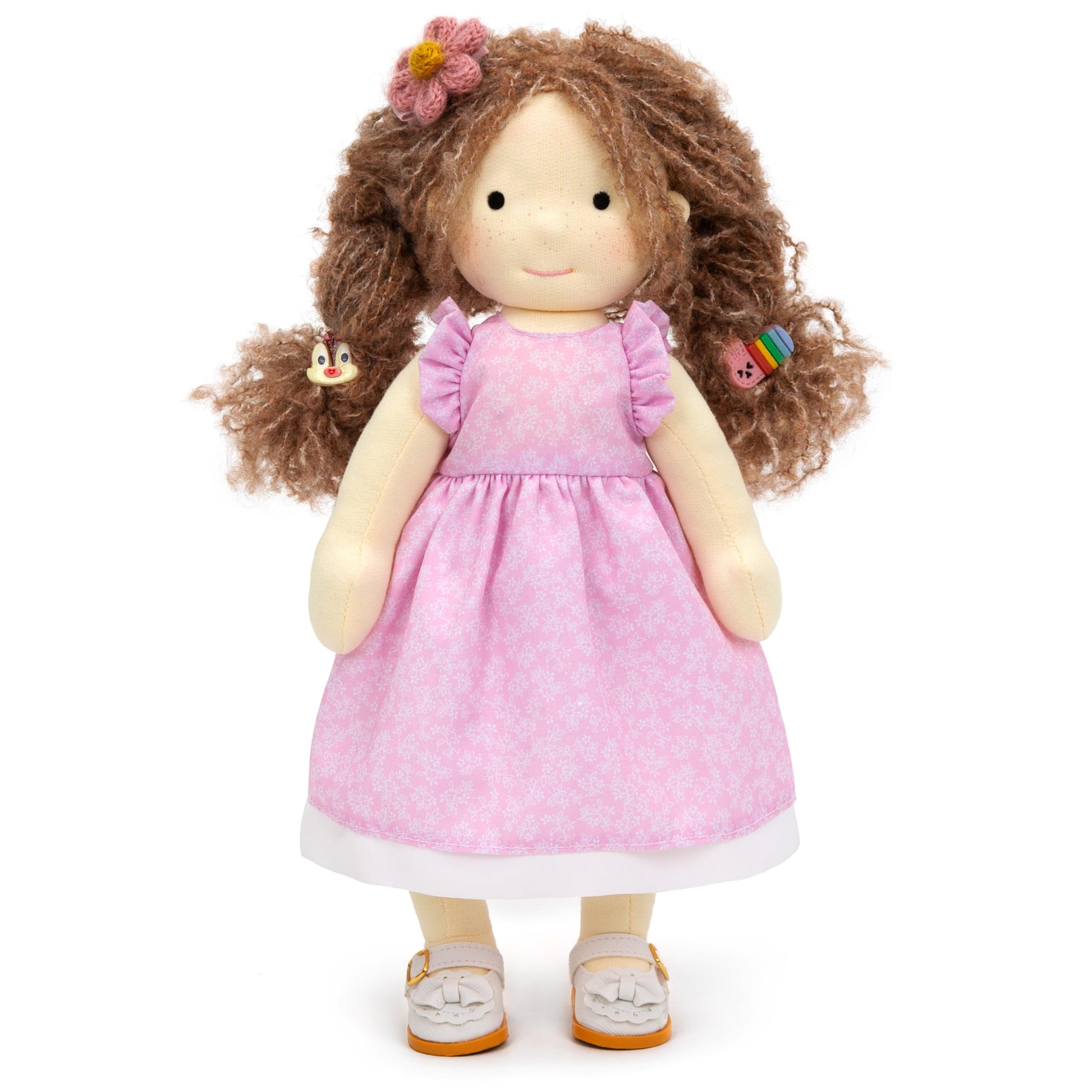 Blissfulpixie Handmade Waldorf Doll- Amy 12'', Soft Girl Rag Doll With Cute Stuffed Plush, Ideal First Doll For Babies & Toddler