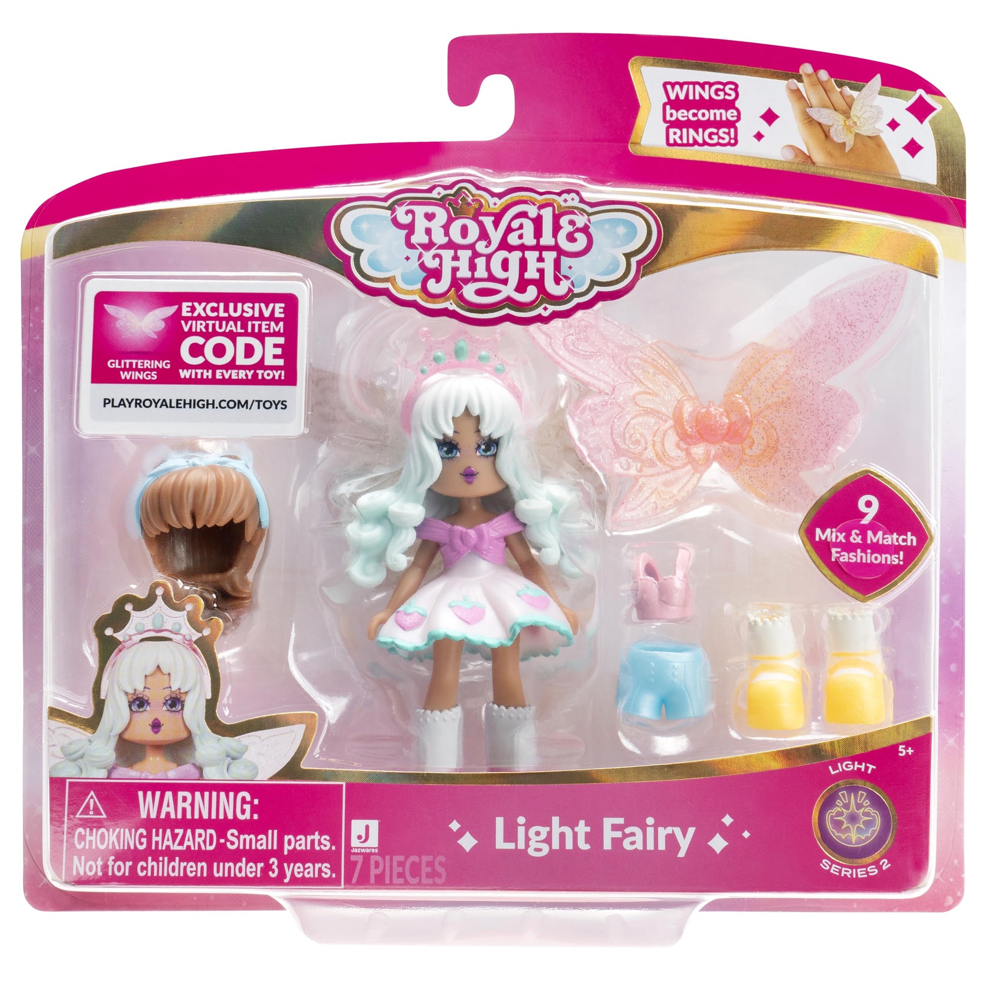 Royale High 3 Light Fairy Fashion Doll  1 Figure with 9 Fashion Accessories  Virtual Item Code Included  Series 2  Ages 5